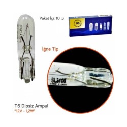 AMPÜL NORMAL DİPSİZ T5 12V 1.2W MİNİ GÖSTERGE SUPERLIGHT 12T5 SL3100 S