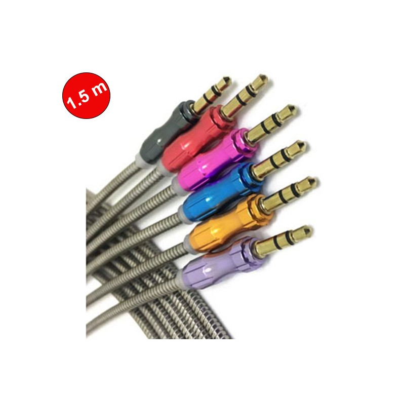 AUX KABLO 1.5M RENKLİ METAL 4800006 KGN