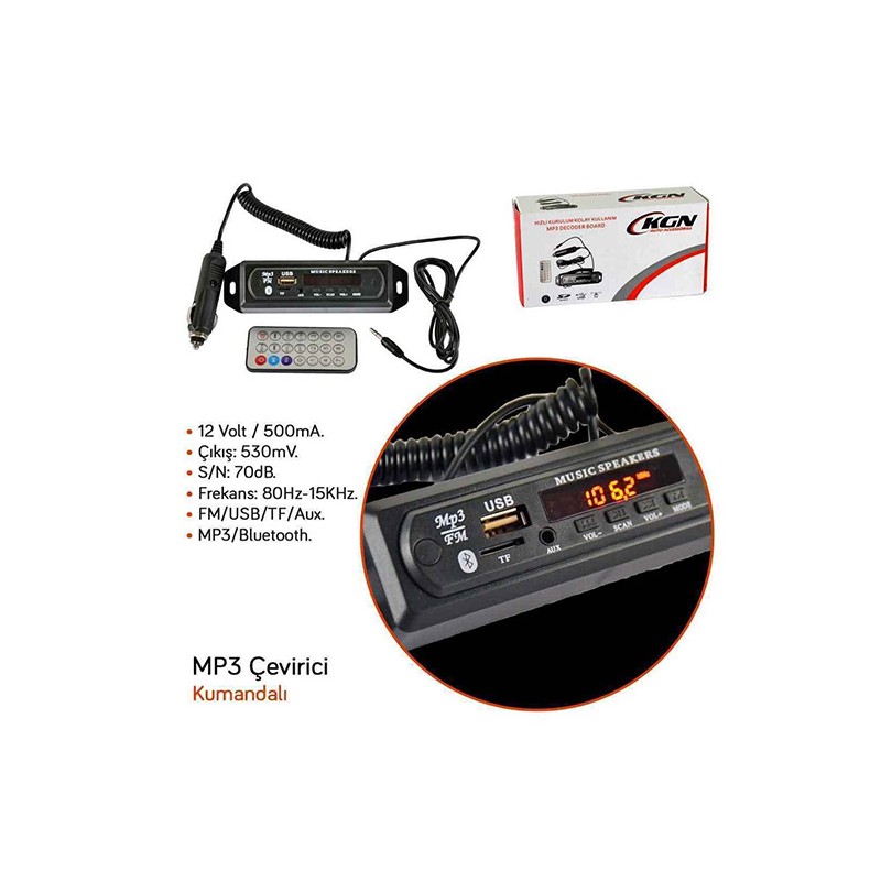 AUX SD USB DÖNÜŞTÜRÜCÜ BAĞLANTISI KGN 6003006 KGN