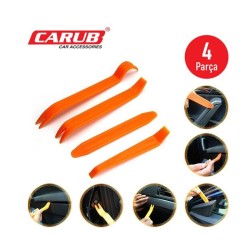 OTO İÇ PANEL VE TEYP SÖKME APARAT SET 4 PARÇA 1245009 CARUB